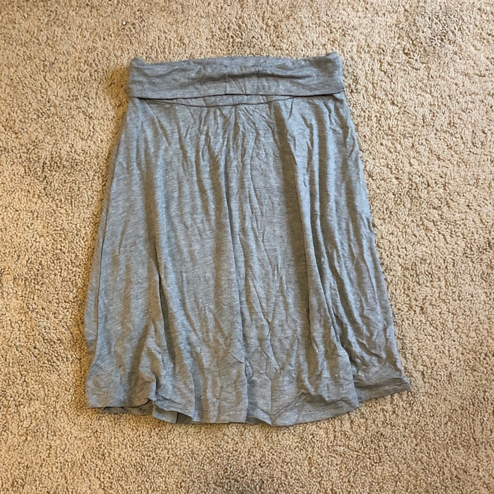 Fold over stretchy gray skirt, size XS